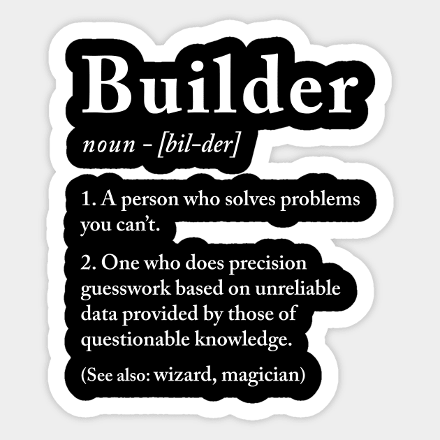 Builder definition Sticker by produdesign